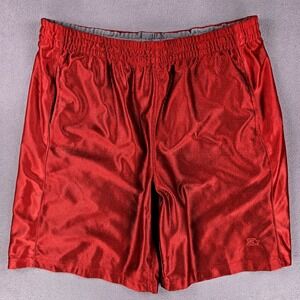 Starter Dazzle Shorts Red XL‎ Basketball Silky Shiny Shimmer Drizzle